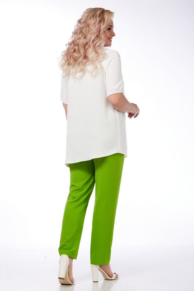 Блуза, брюки Matini 1.1504/1 белый/зелень - фото 9