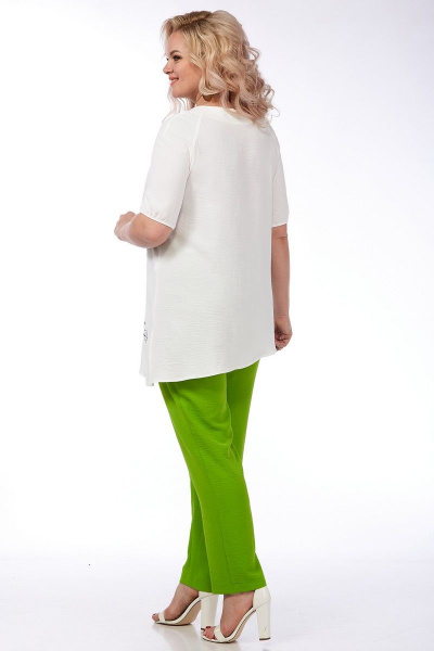 Блуза, брюки Matini 1.1504/1 белый/зелень - фото 8