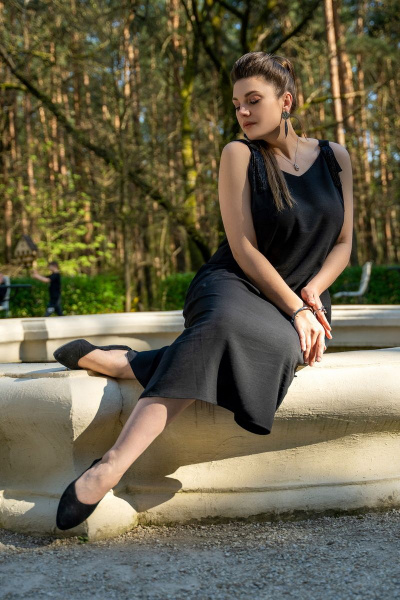 Платье Andina 817 черный - фото 6