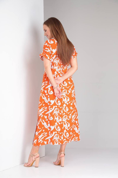 Платье TVIN 7733 оранж - фото 5
