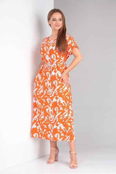Платье TVIN 7733 оранж - фото 3