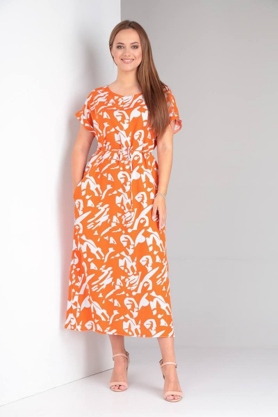 Платье TVIN 7733 оранж - фото 2
