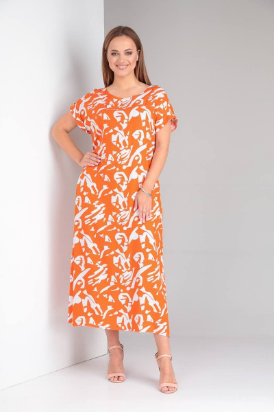 Платье TVIN 7733 оранж - фото 1