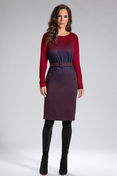 Платье AYZE 12-59 бордо/фиолетовый - фото 1
