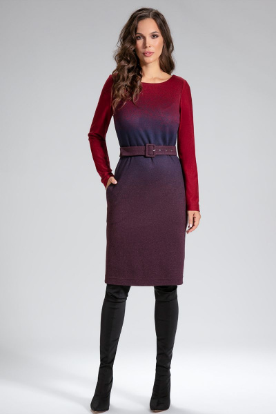 Платье AYZE 12-59 бордо/фиолетовый - фото 2
