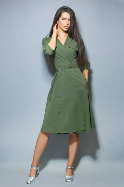Платье DoMira 01-530 зеленый - фото 1