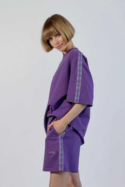 Майка, шорты А2ГА R3 фиолетовый - фото 3