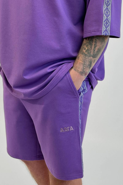 Майка, шорты А2ГА R1 фиолетовый - фото 4