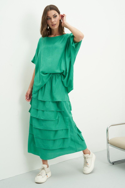 Блуза, юбка Fantazia Mod 4473 зеленый - фото 1