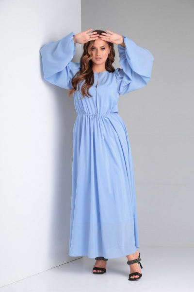 Платье Lady Line 552 голубой - фото 3