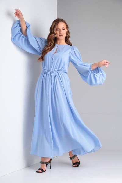 Платье Lady Line 552 голубой - фото 2