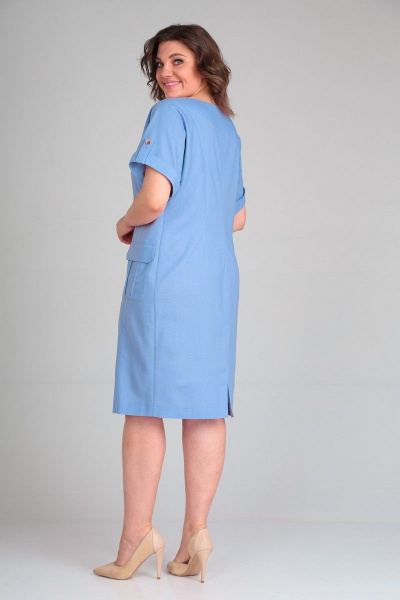 Платье ELGA 01-757 голубой - фото 2