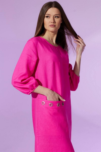 Платье Faufilure С1445 розовый - фото 2