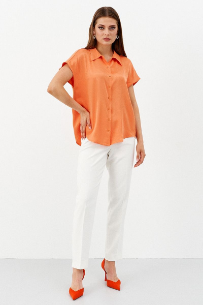 Рубашка Ketty К-07540 оранжевый - фото 4