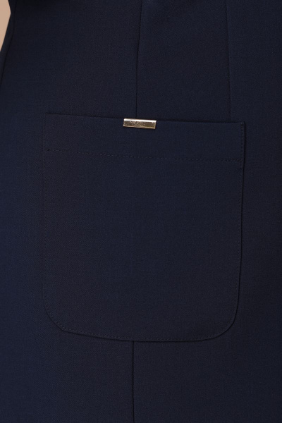 Блуза, жилет, юбка Линия Л А-1754 темно-синий_терракот - фото 2