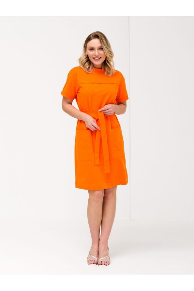 Платье Romgil 723ЛФТЗ оранжевый - фото 1