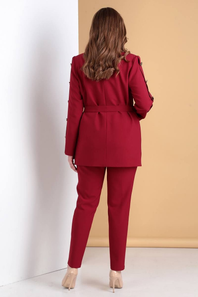 Блуза, брюки, жакет Liona Style 716 бордо - фото 3