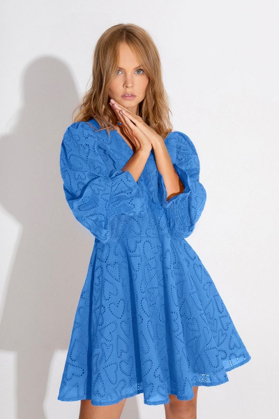 Платье PiRS 4620 голубой - фото 4