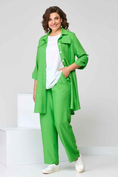 Блуза, брюки Асолия 1372 зеленый - фото 3