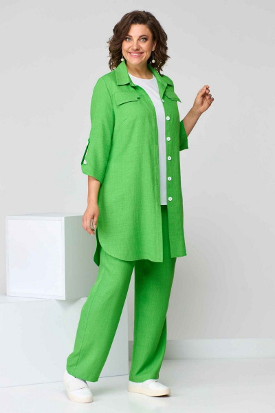 Блуза, брюки Асолия 1372 зеленый - фото 2