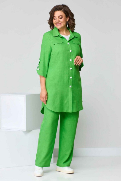 Блуза, брюки Асолия 1372 зеленый - фото 1