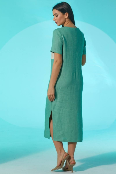 Платье Faufilure С1453 зеленый - фото 3