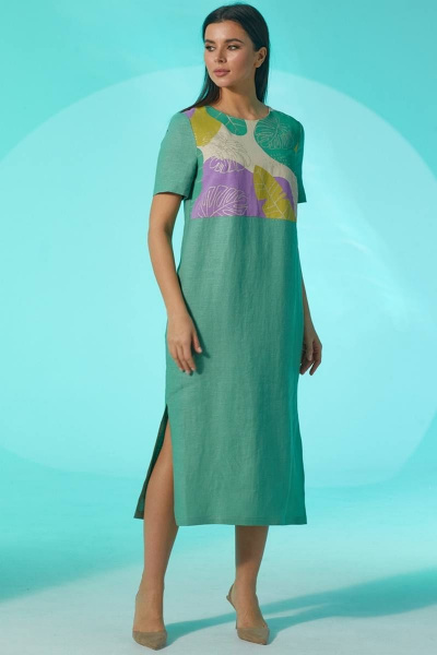 Платье Faufilure С1453 зеленый - фото 1
