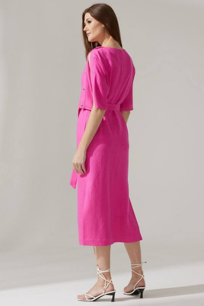 Платье Faufilure С1467 розовый - фото 2