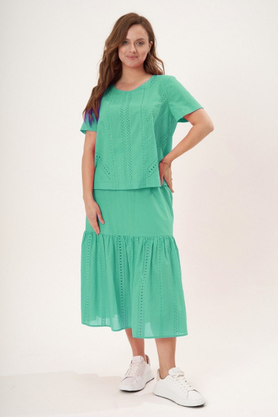 Блуза, юбка Fantazia Mod 4546 зеленый - фото 1