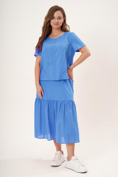 Блуза, юбка Fantazia Mod 4546 голубой - фото 1