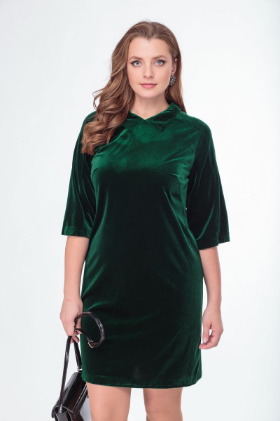 Платье Anelli 448 зеленый_бархат - фото 3