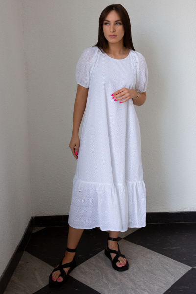 Платье Панда 104780w белый - фото 1