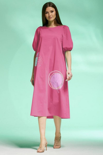 Платье Faufilure С1432 розовый - фото 1