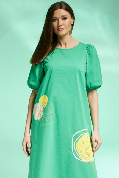 Платье Faufilure С1432 зеленый - фото 4
