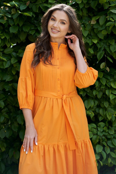 Платье Andina city 8011 оранжевый - фото 5