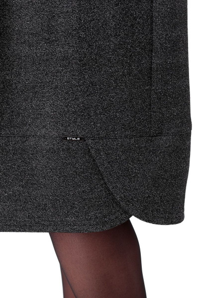Платье Мишель стиль 812 серо-черный - фото 3