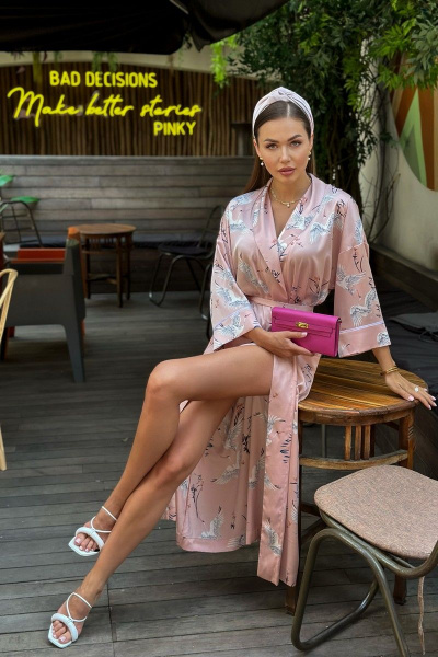 Платье Pavlova 076 нежно-розовый - фото 4