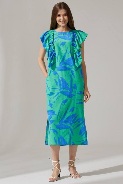 Платье Faufilure С1465 зеленый - фото 1