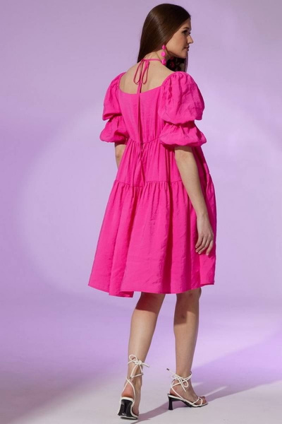 Платье Faufilure С1461 розовый - фото 2