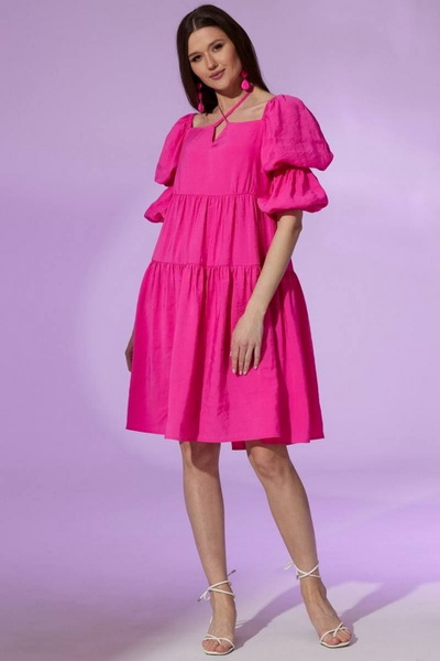 Платье Faufilure С1461 розовый - фото 1