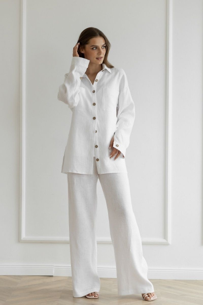 Блуза, брюки Atelero 1053 белый - фото 1