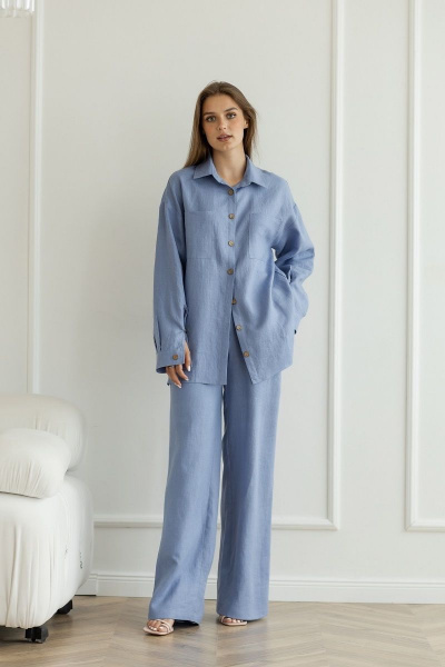 Блуза, брюки Atelero 1053 голубой - фото 3