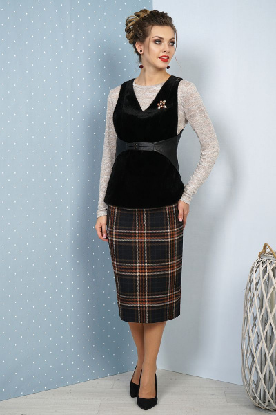 Блуза, жилет, юбка Alani Collection 1040 - фото 1