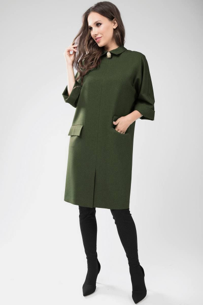 Платье Teffi Style L-1373 темно-зеленый - фото 2