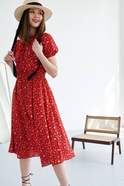 Платье VIZANTI 9339 красный - фото 1