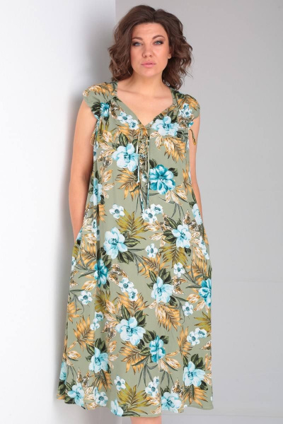 Платье Celentano lite 5013.1 оливковый - фото 10