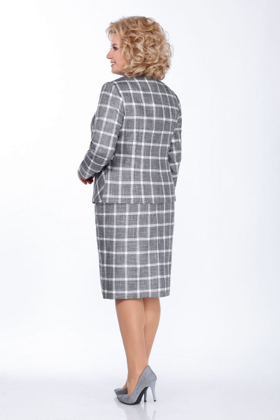 Жакет, юбка LaKona 1059-1 серый-серебро - фото 2
