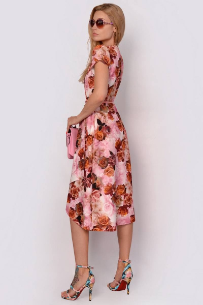 Платье Patriciа C15132 розовый,рыжий - фото 2