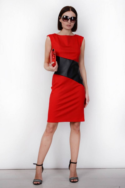 Платье Patriciа C15270-К красный,черный - фото 1