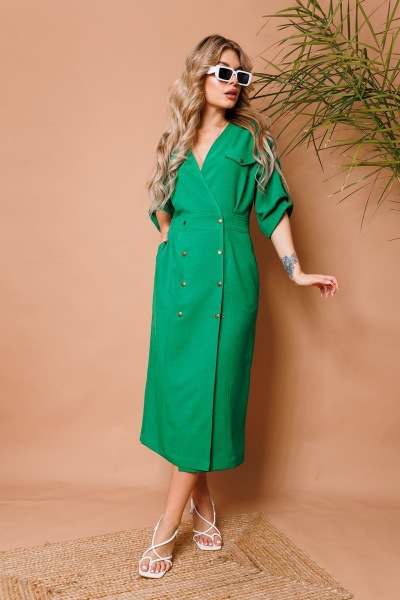 Платье NikVa 362-6 зелень - фото 6